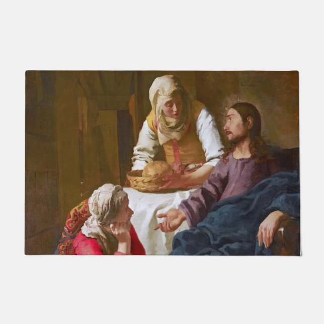 Vermeer - Christus in het Huis van Martha en Mary Deurmat (Voorkant)