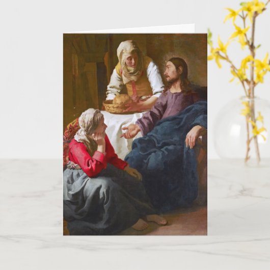 Vermeer - Christus in het Huis van Martha en Mary Kaart (Gele Bloem)