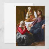 Vermeer - Christus in het Huis van Martha en Mary Kaart (Voorkant / Achterkant)