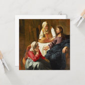 Vermeer - Christus in het Huis van Martha en Mary Kaart (Voorkant / Achterkant in situ)
