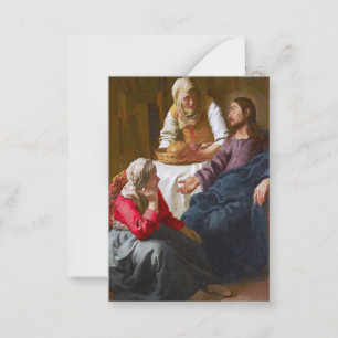 Vermeer - Christus in het Huis van Martha en Mary Notitiekaartje