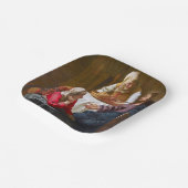 Vermeer - Christus in het Huis van Martha en Mary Papieren Bordje (Gebogen)