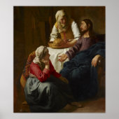 Vermeer - Christus in het huis van Martha en Mary  Poster (Voorkant)