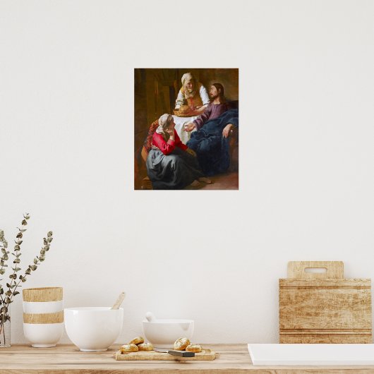 Vermeer - Christus in het Huis van Martha en Mary Poster (Keuken)