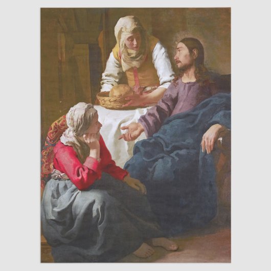 Vermeer - Christus in het Huis van Martha en Mary Tissuepapier