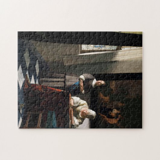 Vermeer - Dame die een brief schrijft met haar die Legpuzzel (Horizontaal)