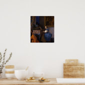 Vermeer - Dame gezeten aan een virginaal 1675 Poster (Keuken)