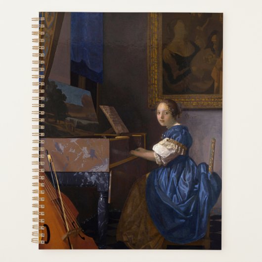 Vermeer - Dame zittend bij een Virginal Fine Art Planner (Voorkant)