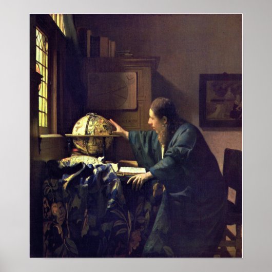 Vermeer - De Astronoom 1668 (HQ) Poster (Voorkant)