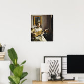 Vermeer - De Gitarist 1673 Poster (Thuiskantoor)