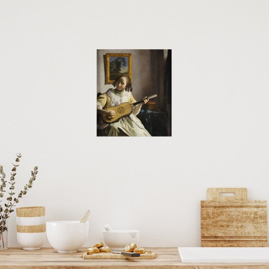 Vermeer - de Guitar Player 1673 Poster (Keuken)