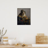 Vermeer - De Kantwerkster 1671 Poster (Keuken)