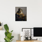 Vermeer - De Kantwerkster 1671 Poster (Thuiskantoor)