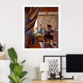 Vermeer - De kunst van het schilderen -  kunst Poster (Thuiskantoor)