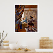 Vermeer - De kunst van het schilderen -  kunst Poster (Keuken)