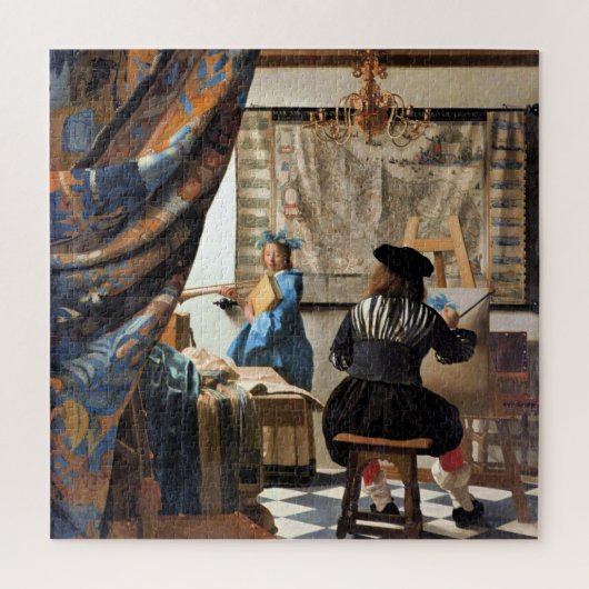Vermeer - De kunst van het schilderen Legpuzzel (Verticaal)