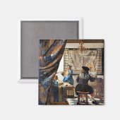 Vermeer - De kunst van het schilderen Magneet (Voorkant / Achterkant)