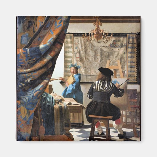 Vermeer - De kunst van het schilderen Magneet (Voorkant)