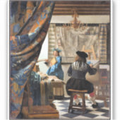Vermeer - De kunst van het schilderen Sticker (Voorkant)