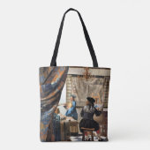 Vermeer - De Kunst van het Schilderen Tote Bag (Achterkant)