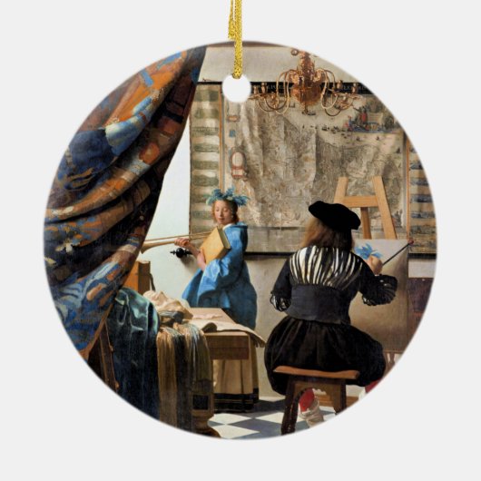 Vermeer - De kunst van het schilderen van keramisc Keramisch Ornament (Achterkant)