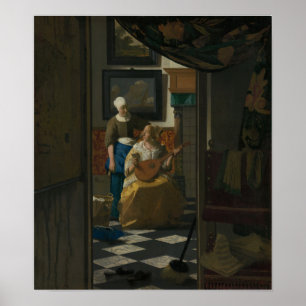 Vermeer - De Liebesbrief 1670 Poster