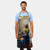 Vermeer De Melkmeid Personaliseer Schort (Gedragen)