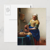 Vermeer - De Milkmaid Briefkaart (Voorkant / Achterkant)