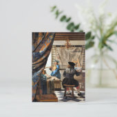 Vermeer - De Schilderkunst Briefkaart (Staand voorkant)