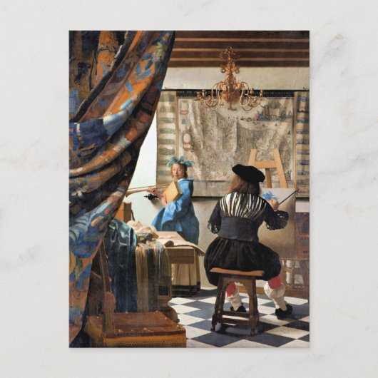 Vermeer - De Schilderkunst Briefkaart (Voorkant)