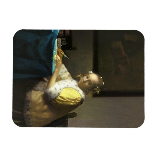 Vermeer Een dame die een brief schrijft Magneet (Horizontaal)