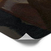 Vermeer - een jonge vrouw die in de maag zit poster (Hoek)