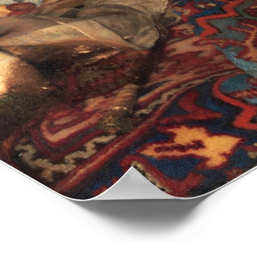 Vermeer - Een krachtige slaapstand 1657 Poster (Hoek)