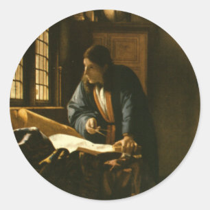  Vermeer Geografische kaart Ronde Sticker