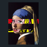 Vermeer Girl met een parel ontmoet Roy Lichte Poster<br><div class="desc">Vermeer Girl met een parelaartje ontmoet Roy Lichtenstein Girl met haar Poster Anime Cartoon Comic Fiction Manga</div>