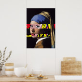 Vermeer Girl met een parel ontmoet Roy Lichte Poster (Keuken)