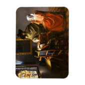 Vermeer Het Glas van Wijnmagneet Magneet (Verticaal)