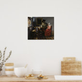 Vermeer - het glas wijn 1661 poster (Keuken)