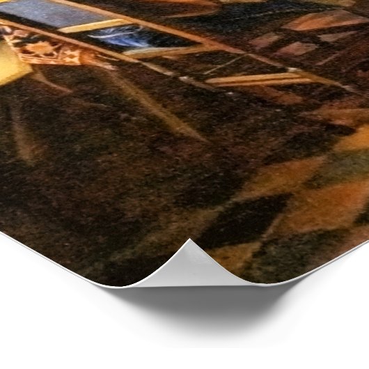 Vermeer - het glas wijn, poster (Hoek)