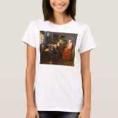 Vermeer het glas wijn t-shirt (Voorkant)