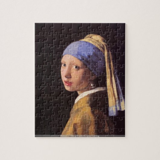 Vermeer - Het meisje met de parel die puzzel verdi (Verticaal)