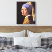 Vermeer - Het meisje met de parel oorbel Canvas Afdruk (Insitu (Slaapkamer))