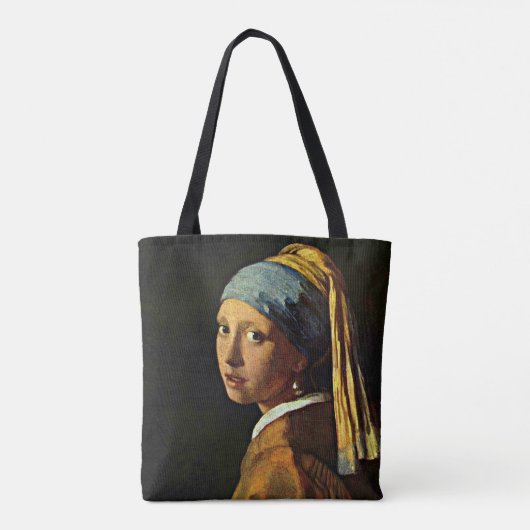 Vermeer - Het meisje met een parel Tote Bag (Achterkant)