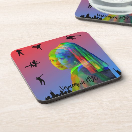 Vermeer in NYC Bier Onderzetter (Linkerzijde)