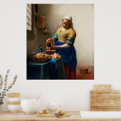 Vermeer is de Milkmaid Poster (Keuken)
