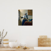 Vermeer - jonge vrouw met een waterpitcher 1665 poster (Keuken)