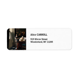 Vermeer - Lady Een brief schrijven met haar Maid Etiket