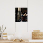 Vermeer - Lady Een brief schrijven met haar Maid Poster (Keuken)