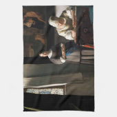 Vermeer - Lady Een brief schrijven met haar Maid Theedoek (Verticaal)