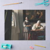 Vermeer - Lady Een brief schrijven met haar Maid Tissuepapier (Craft)
